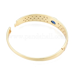 Brazalete con bisagra ovalada de circonita cúbica&nbsp;BJEW-G651-10G-02