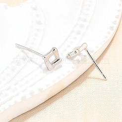 Clous d'oreilles en 925 argent sterling&nbsp;EJEW-P305-01A-P
