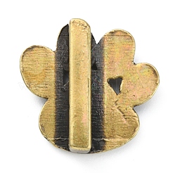 レインボーカラーの合金スライドチャーム  猫の足跡  アンティークブロンズ  14.5x15x4.5mm  穴：11x2mm&nbsp;FIND-WH0111-38AB