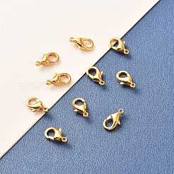 真鍮カニカン  長持ちメッキ  18KGP本金メッキ  12x6x4mm  穴：1mm&nbsp;KK-F824-104B-G