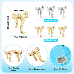 20шт 2 цвета подвески из сплава со стразами FIND-TA0007-86