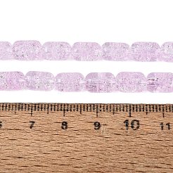 Transparentes craquements perles de verre brins&nbsp;GLAA-NH0001-04-A03