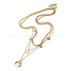 Трос из нержавеющей стали 304 и плоские цепи-змейки NJEW-C022-01G