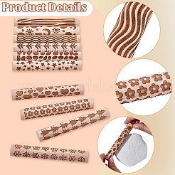 10 rullo per texture in argilla con manico in legno in 10 stili&nbsp;TOOL-CN0001-12A