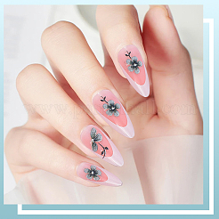 3 шт. самоклеящиеся наклейки для дизайна ногтей из АБС-пластика с цветочным рисунком&nbsp;MRMJ-SP0001-23