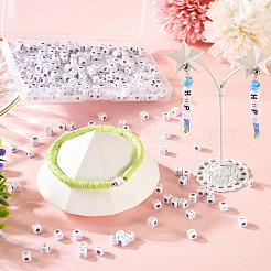 500шт 5 стиля непрозрачные акриловые бусины OACR-TA0003-45