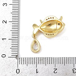 Colgante micropavé cubic zirconia de latón&nbsp;KK-F908-06G-02