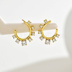 Элегантные серебряные серьги s925 с симметричными цирконами для женщин. BT5691