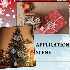 36шт снежинка пластиковая подвеска украшения&nbsp;DIY-CP0013-33B