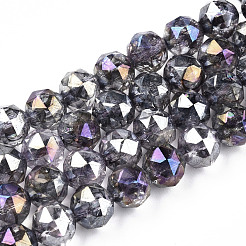 Прозрачные стеклянные бусины гальваническим пряди&nbsp;EGLA-N006-077