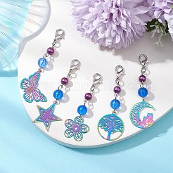 201 филигранное украшение из нержавеющей стали для подвески HJEW-JM02503