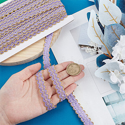 Волнистая кружевная лента из полиэстера и филиграни OCOR-WH0082-211B