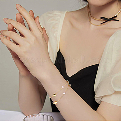 Набор для самостоятельного изготовления ожерелья из сердечек и бусин-имитаторов&nbsp;DIY-BC0004-73