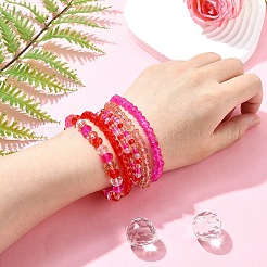 500шт стеклянные бусины ко Дню святого Валентина GLAA-YWC0004-04