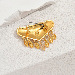 Броши-кисточки из латуни в форме сердца для женщин&nbsp;KH9780