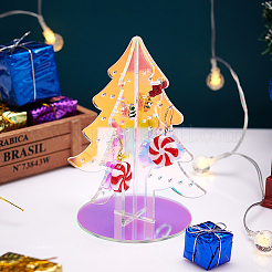 Акриловые серьги цвета радуги EDIS-WH0012-40C