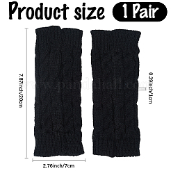 1 пара нейлоновых теплых перчаток без пальцев&nbsp;AJEW-CY0002-22A