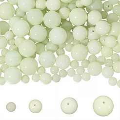 100 шт. 4 вида светящихся круглых стеклянных бусин GGLA-SC0001-20A