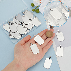 25 шт. 304 нержавеющая сталь штампованная пустая бирка подвеска STAS-BC0003-81