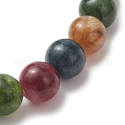 Натуральные зеленые нефритовые браслеты из бусин&nbsp;BJEW-JB13467