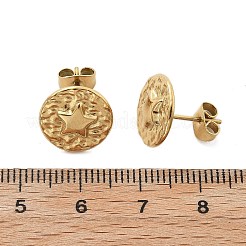 Серьги-гвоздики из нержавеющей стали 304 EJEW-F354-06G-01