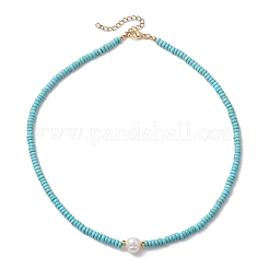 Collane di perle e turchese naturale&nbsp;NJEW-JN05092-02