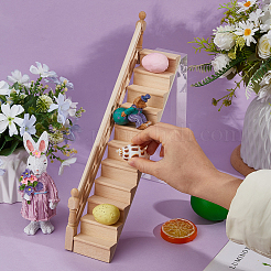 Escaleras de madera para casa de muñecas&nbsp;DOLL-WH0002-55