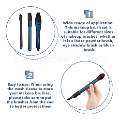 90 шт. 3 стиля PE защитный чехол для кистей для макияжа многоразовый расширяемый сетчатый чехол&nbsp;AJEW-FH0003-18B