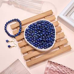 100 шт. круглые бусины из натурального лазурита с прочной эластичной эластичной нитью G-SZ0002-36