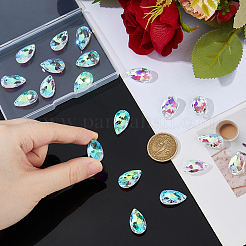 50 шт. стеклянные граненые бусины-капли&nbsp;FIND-FH0016-62