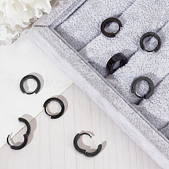 4 пара серег-колец из нержавеющей стали 304 в 2 стилях EJEW-BBC0001-44