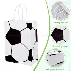 Подарочные пакеты из футбольной бумаги с ручкой ABAG-WH0045-31A