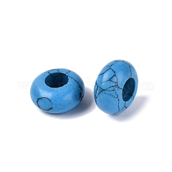 Perline europee turchesi sintetiche tinte&nbsp;G-N359-17A-14
