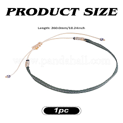 1 шт. плетеные браслеты из хлопкового шнура в стиле бохо для женщин&nbsp;BJEW-LP0004-18