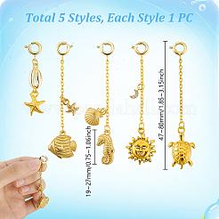 5 шт. латунная и сплавная подвеска для бикини&nbsp;HJEW-GA00064