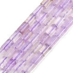 天然石アメジストビーズ連売り  コラム  多面カット  7.5~9x5~5.5mm  穴：0.7~0.8mm  約48個/連  15.35''（39センチメートル）&nbsp;G-F832-B04-01A