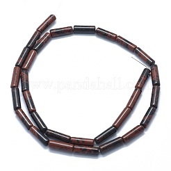 Натурального красного дерева обсидиана бисер нитей G-F631-D01