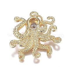 Подвески из латуни с прозрачным микрочипом и черным фианитом&nbsp;ZIRC-F120-067G