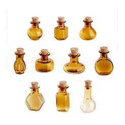 10 шт. 10 вида миниатюрных стеклянных бутылочек&nbsp;GLAA-PH0004-09