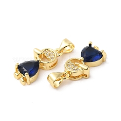 Настоящие 16к позолоченные латунные подвески с микропаве и кубическим цирконием ZIRC-L103-050G