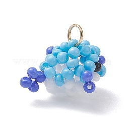 Подвески-пуховики из стеклянных бусин PALLOY-MZ01121-01