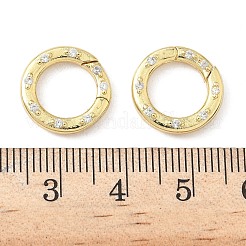 Messing Micro Pave klare Zirkonia Feder Tor Ringe&nbsp;X-KK-Z120-43G