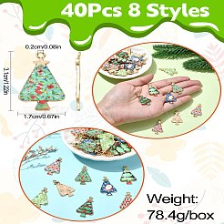 40 stücke 8 stile weihnachten thema legierung anhänger&nbsp;FIND-CJ0002-32