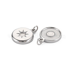 Pendentifs en acier inoxydable 304 avec monture en émail&nbsp;STAS-N097-139P