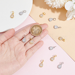 12 шт. подвески из латуни с микропаве KK-BC0013-62