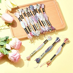 12 моток 6 цвета 6-слойная полиэфирная мулине для вышивания&nbsp;OCOR-FS0001-01B-03