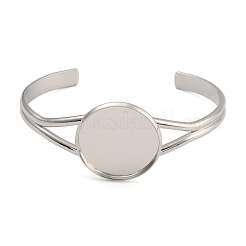 Стойка покрытие латунь открытый браслет манжета изготовление KK-M098-01P