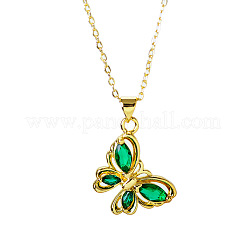 Collane con ciondolo a farfalla in ottone con zirconi cubici&nbsp;FS-WGD20DC-04
