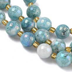 Perles de cristal de géode druzy naturelles électroplaquées&nbsp;G-G459-02L