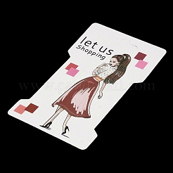 Cartoline rettangolari con clip per capelli in carta stampata per ragazza&nbsp;CDIS-M007-03B